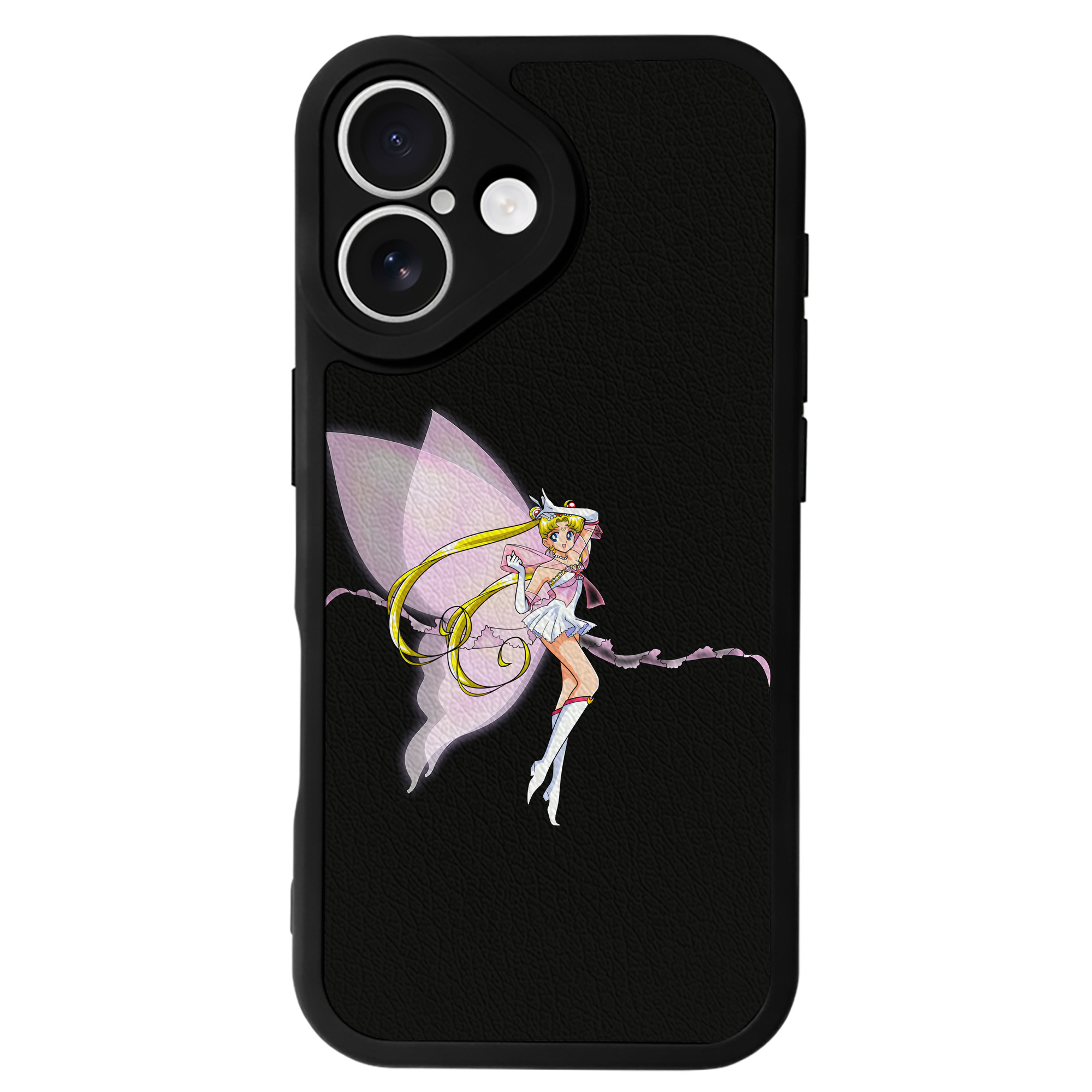 （画像用） 美少女戦士セーラームーン 月野 うさぎ つきの うさぎ Sailor Moon Tsukino Usagi 【iPhone 16シリーズ対応】シリコンスマホケース（レザー調） 材質：シリコン